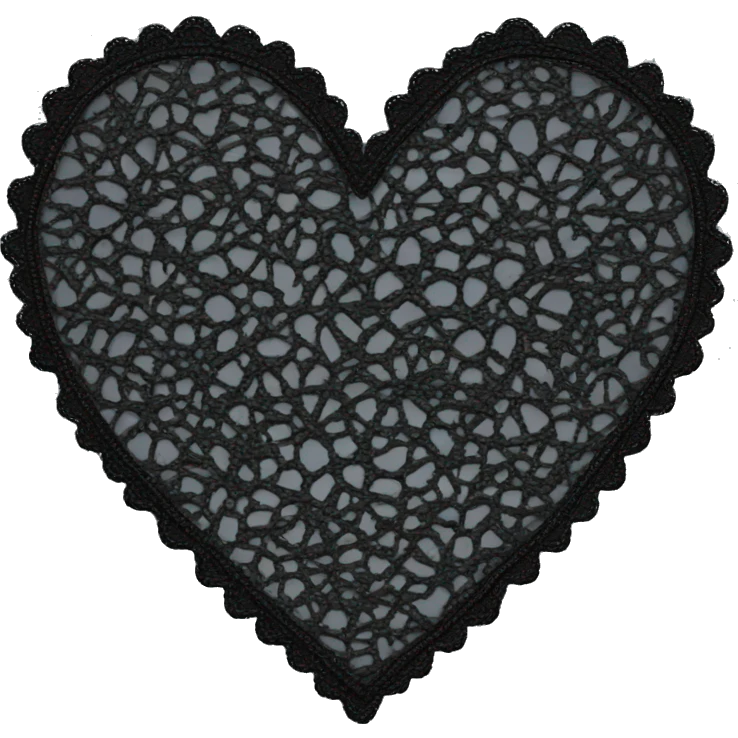Black lace heart emoji