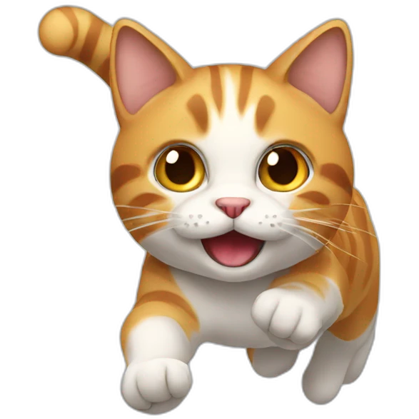 a cat running emoji