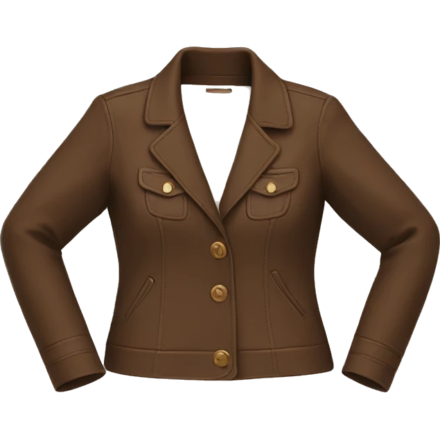 women's jacket brown emoji