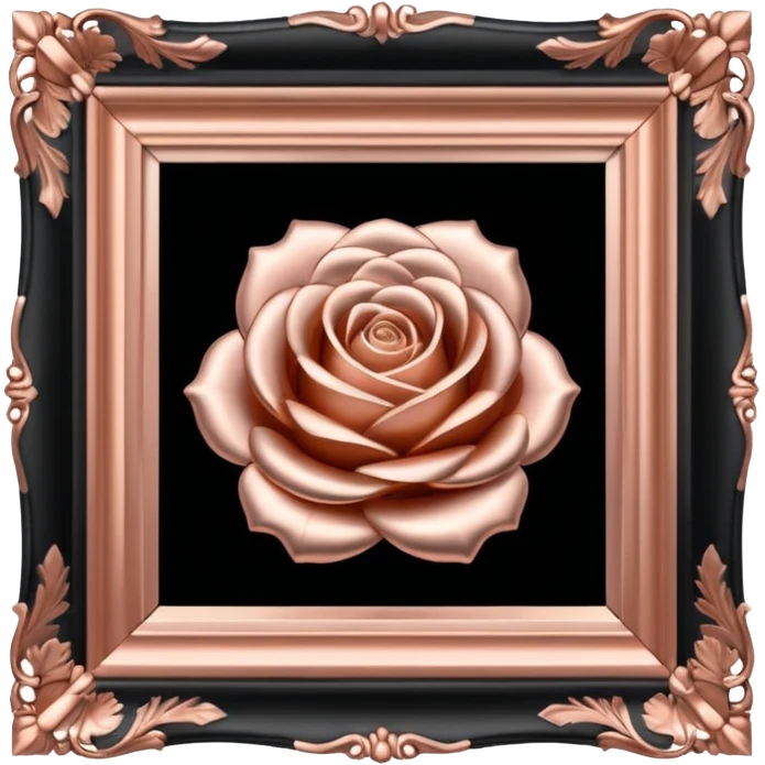  victoian square rose gold frame emoji
