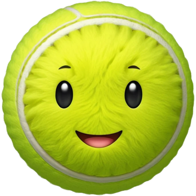 tennis ball bright fuzzy sphere emoji