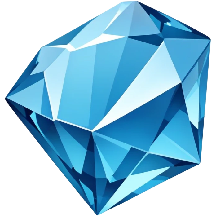 blue broken diamond emoji