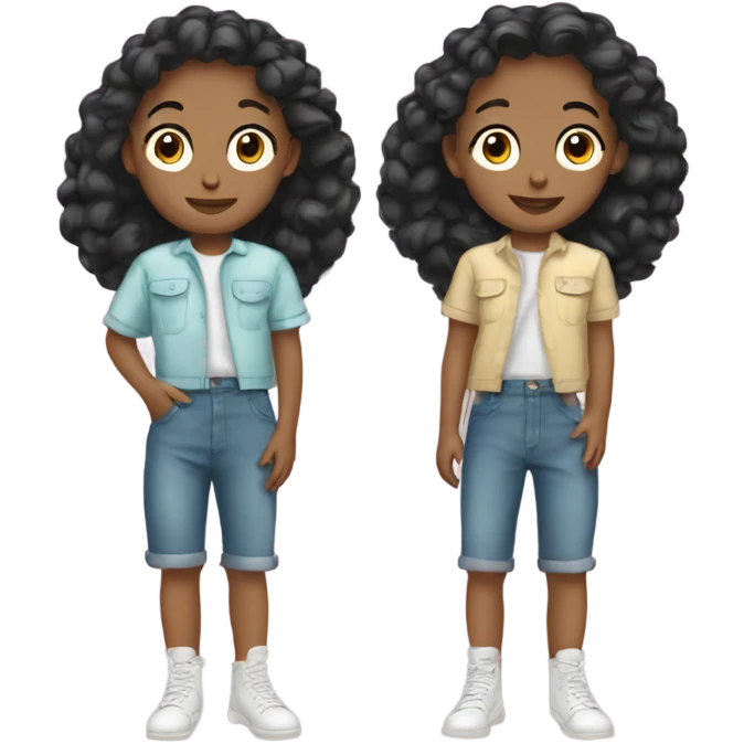 twins wearing matching clothes emoji