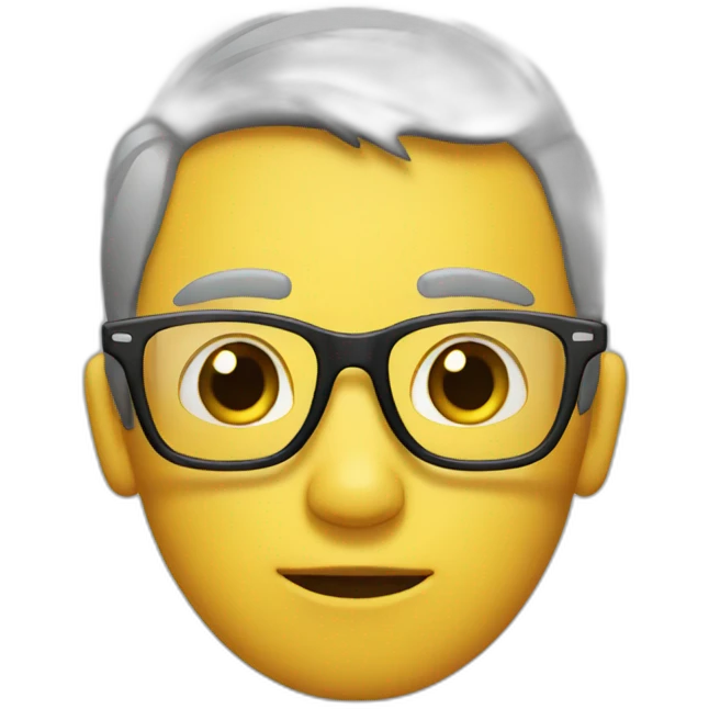 Wondering with glasses emoji