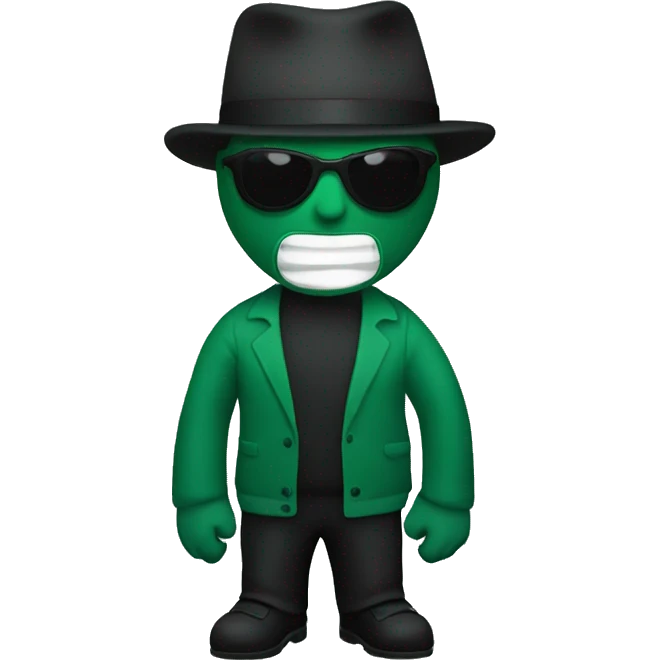 Dark green 8 ball emoji