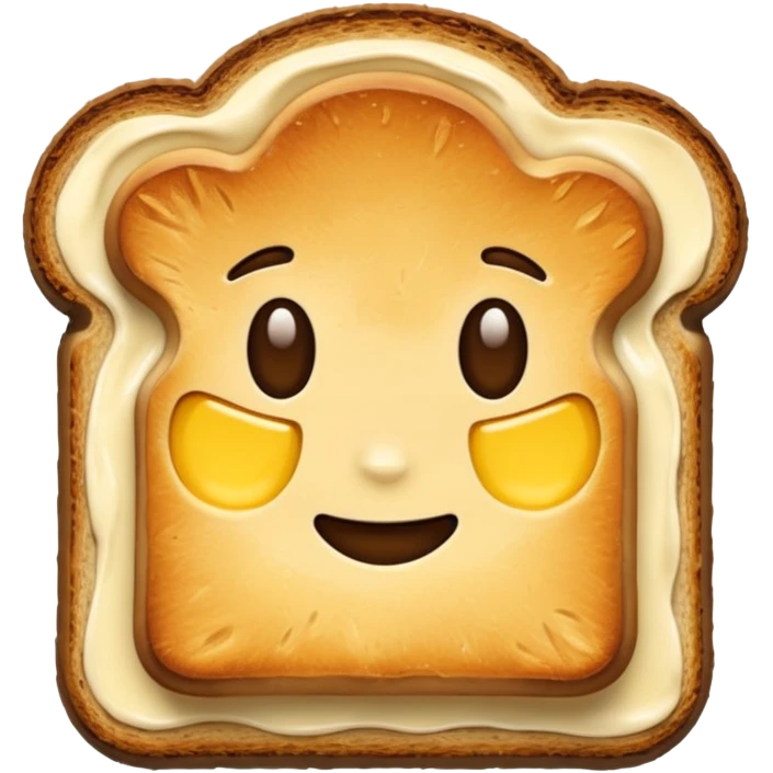 toasted bread on butter emoji
