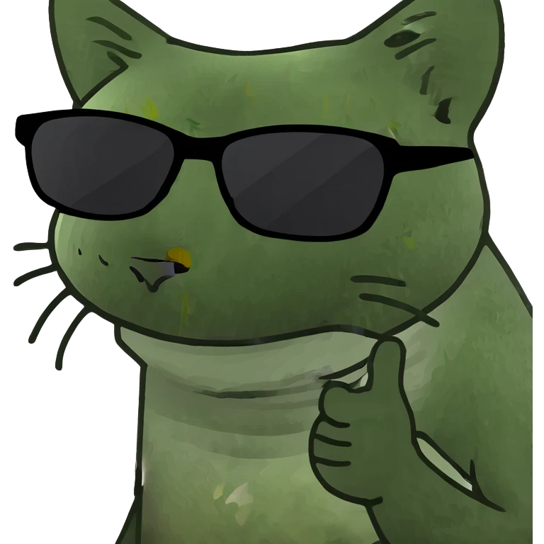 Cat with sunglasses emoji