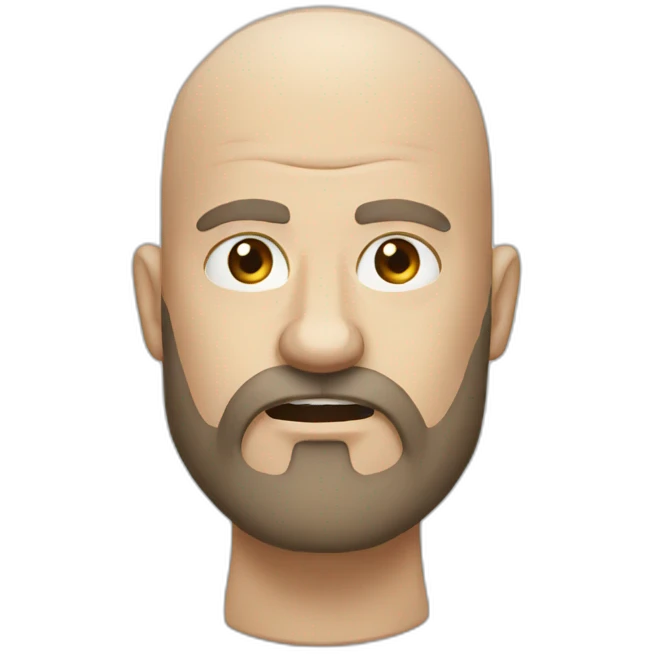 White bald man with a very angry brown beard emoji