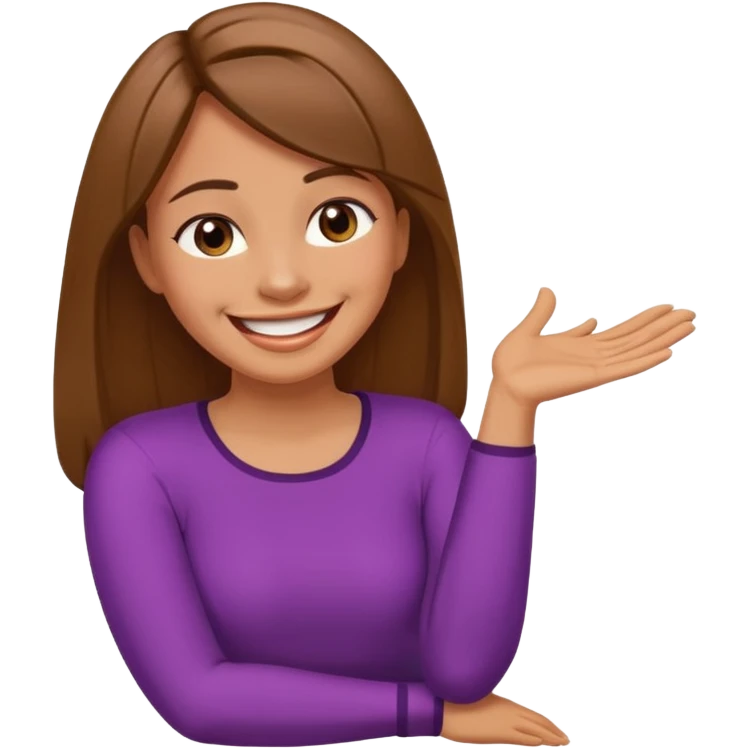 arms crossed holding neck laughing lady with brown straight hair and tan skin emoji