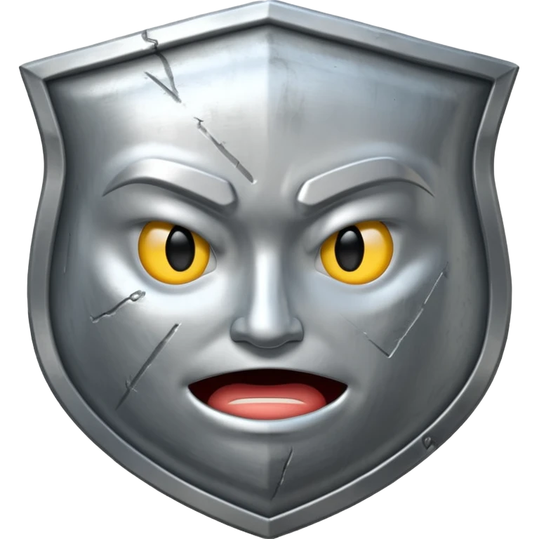 you know the emoji "sadge". i want a shield with that same expression and face :shieldge: like a sad shield emoji