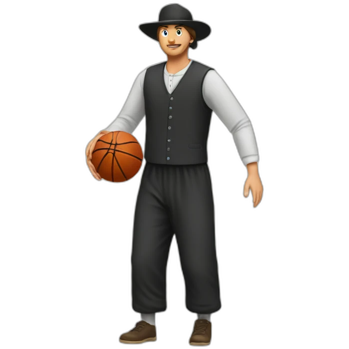 amish playing basketball emoji