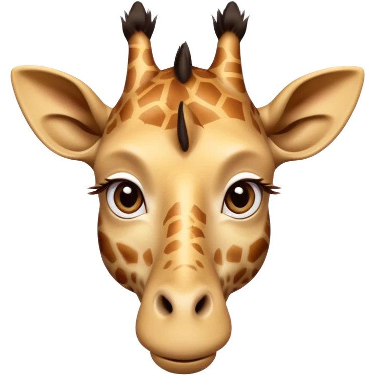 A deadpan giraffe staring straight ahead with half-lidded eyes, a flat mouth, and zero enthusiasm. The expression should scream 'really?' or 'bruh.' Use sharp, angled eyebrows and minimal details for maximum sarcasm. emoji