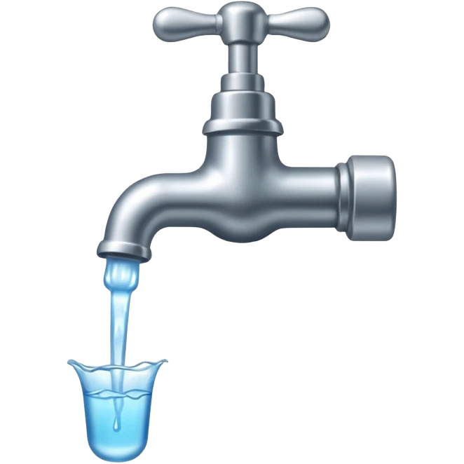 water flows from the tap emoji
