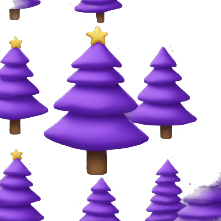 Purple Christmas tree emoji