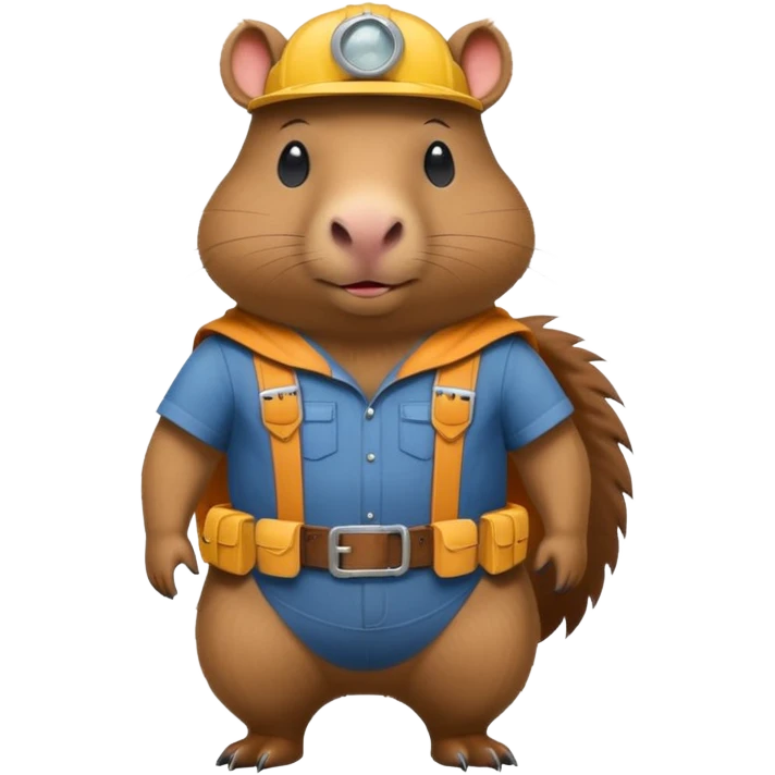 Batman bob the builder as a capybara emoji