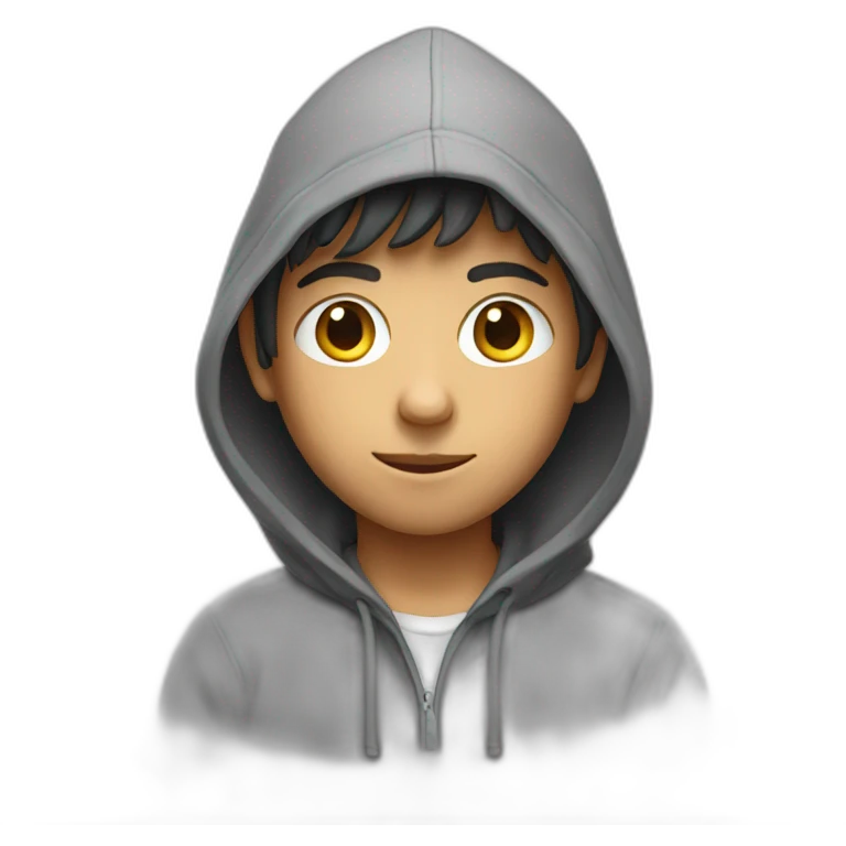 A boy with hoodie emoji