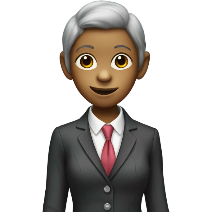 Monkey lady wearing suit emoji