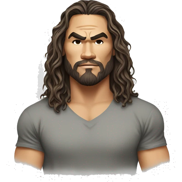 realistic jason momoa wearing tee emoji