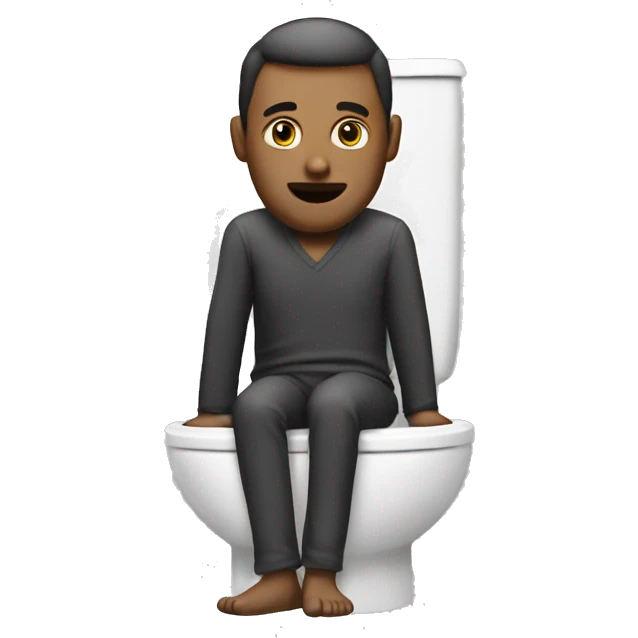 Man with toilet emoji