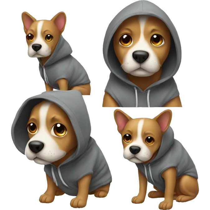 Dog with hoodie emoji