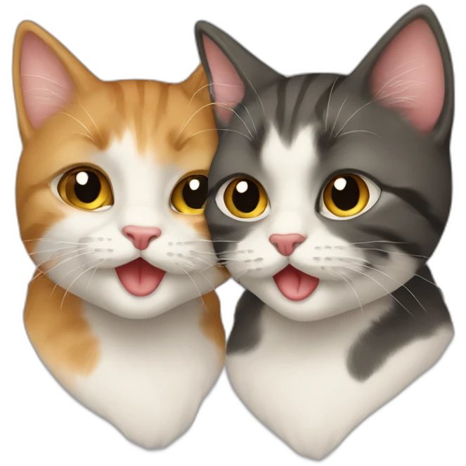 kiss of two cats emoji
