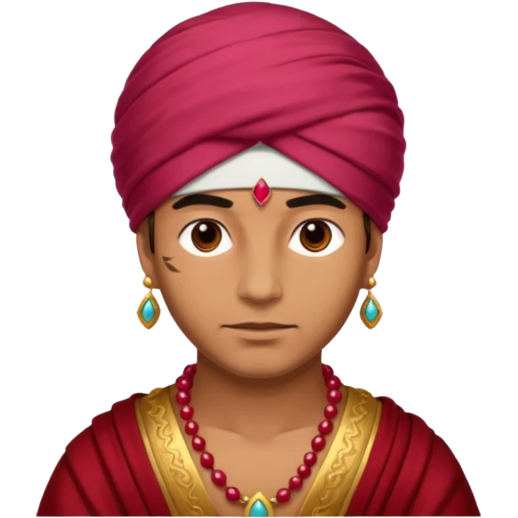 Desert King – ruby turban + amber robe emoji