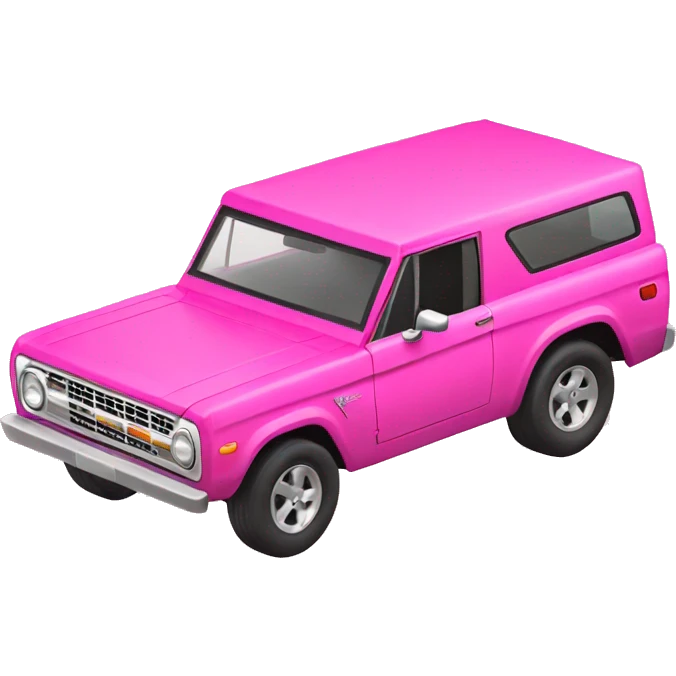 pink bronco car emoji