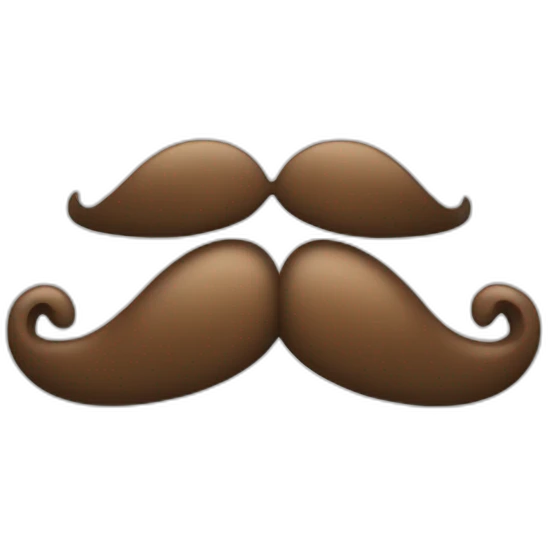 moustache carré brin emoji