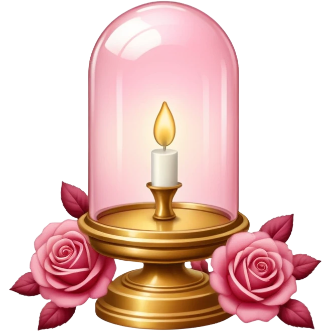 Reddish-pinkish and gold and white romantic vintage aesthetic emoji