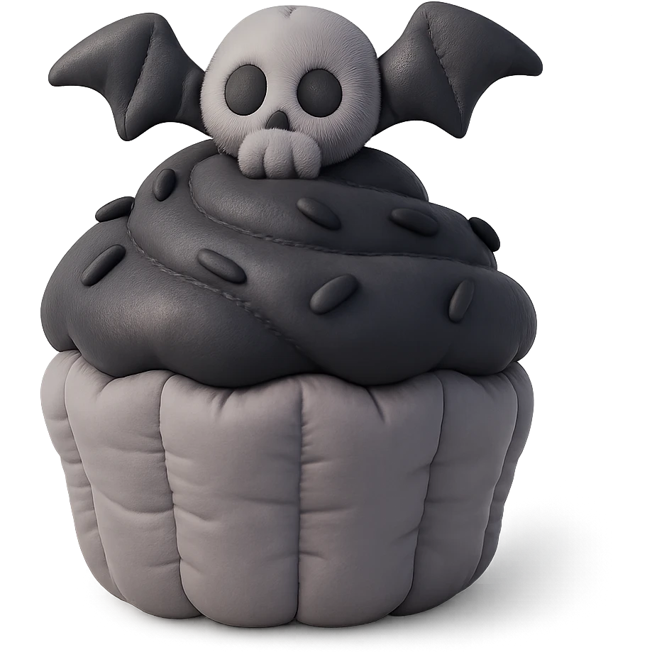 gothic cupcake emoji
