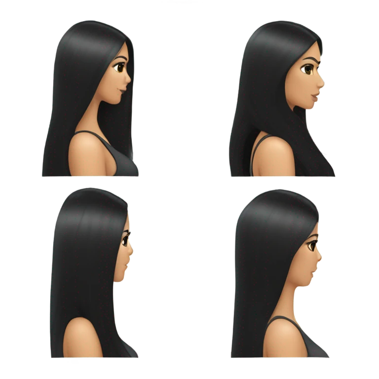 Kim K back view emoji