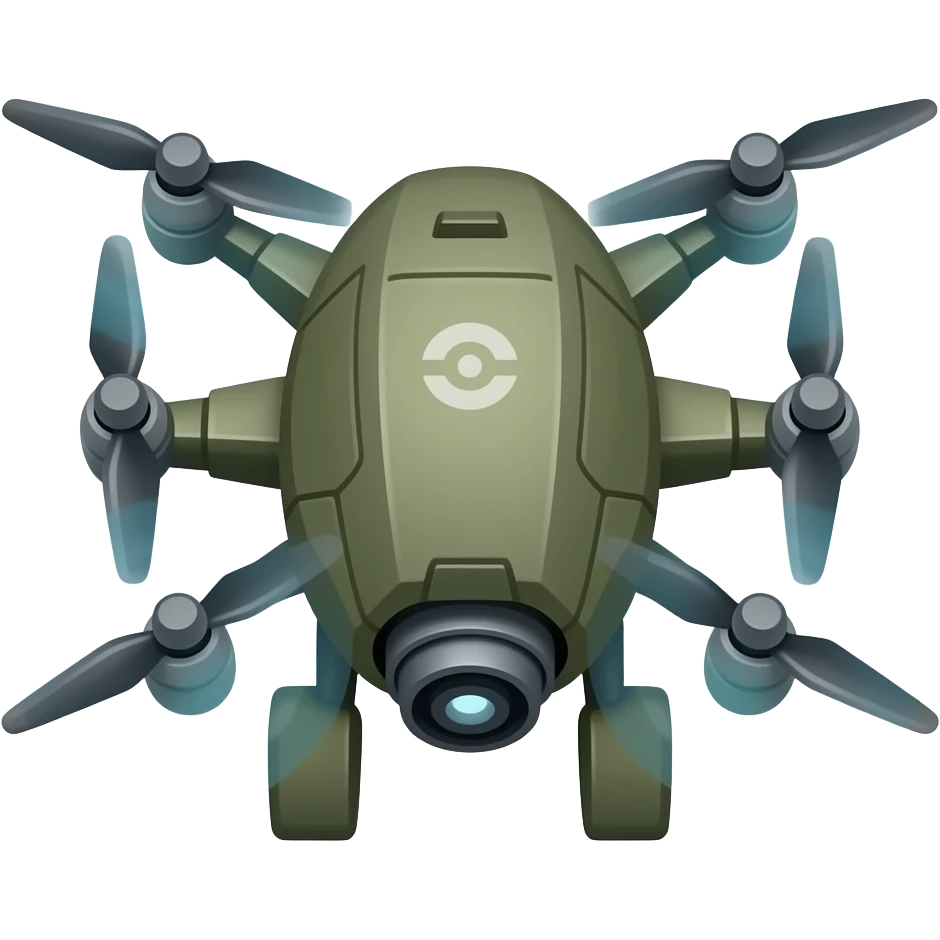 scifi flying robot military drone emoji