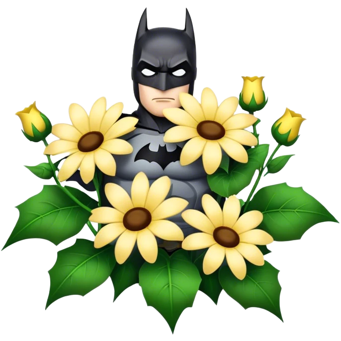 Batman flowers emoji
