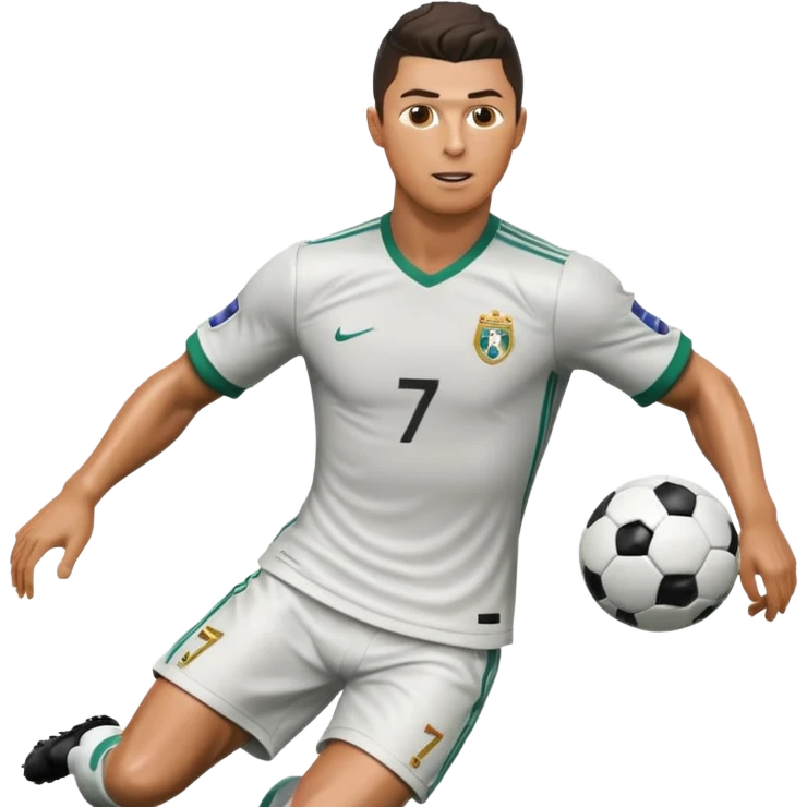 Cristiano Ronaldo futbol oynuyor emoji