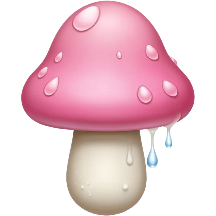 skin toned shaft with bulbous mushroom-shaped pink top. Milk squirts out of a small hole at the tip. emoji
