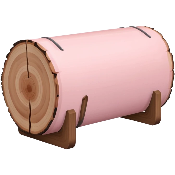 Pale pink log holder  emoji