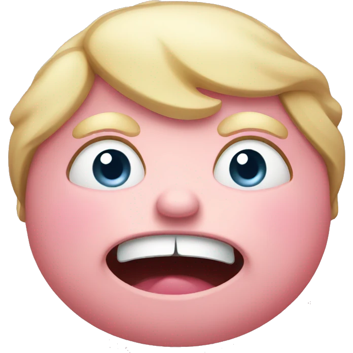 A chubby pink face gasping emoji