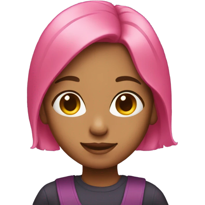 Girl with pink hair emoji