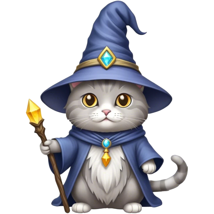 Cat as a Wizard emoji