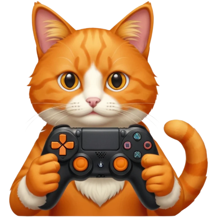orange cat homme-avec-manette-ps4 emoji