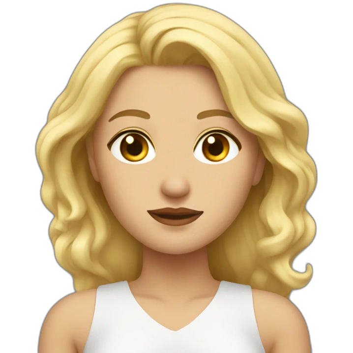 Mujer rubia melena corta emoji
