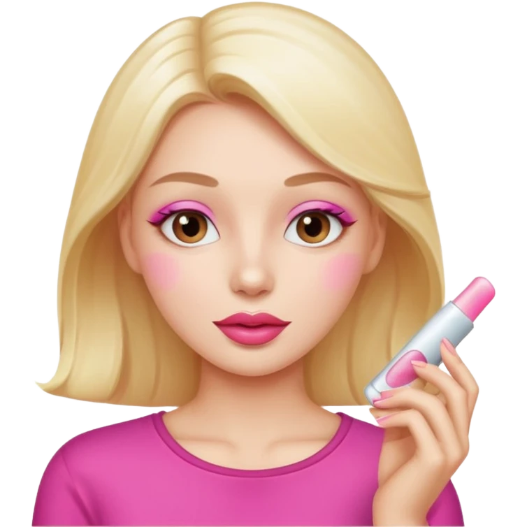 A gorgeous women applying lipbalm  emoji
