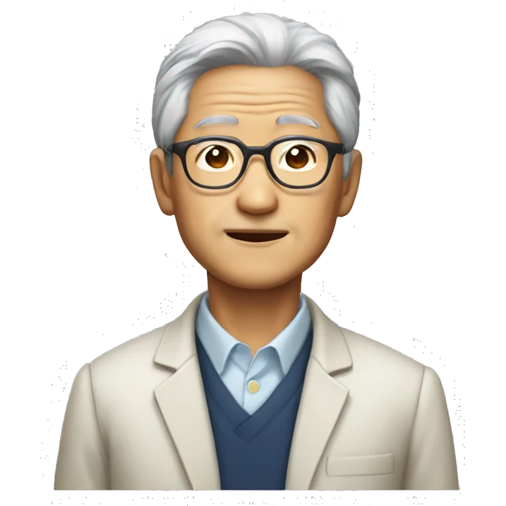 68 years old Japanese man wit eye glass emoji
