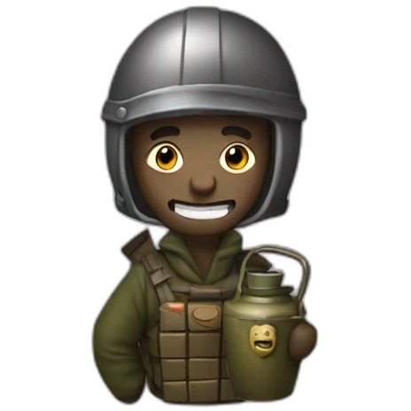 Quatarian with grenade emoji