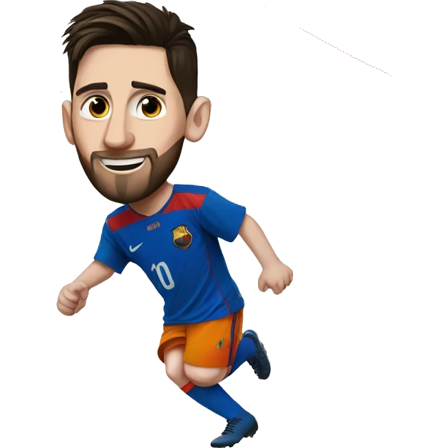 Messi holds the Armenian flag emoji
