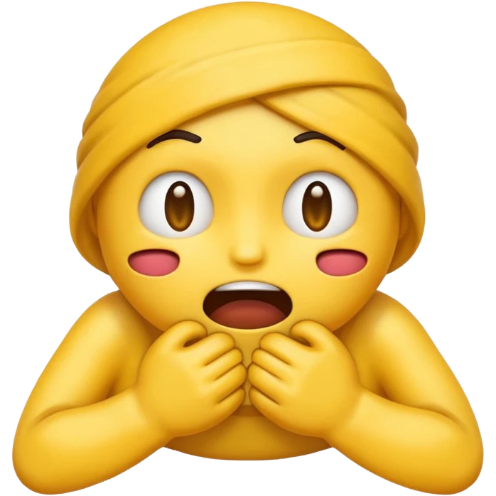 emoji strangling itself with its own hands emoji