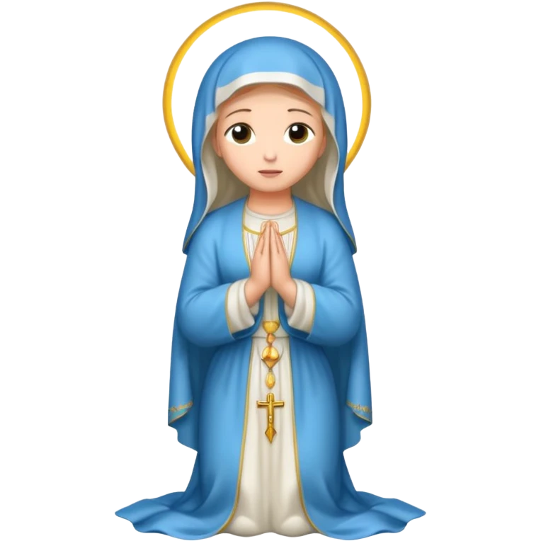 fullbody Virgin Mary praying, front view, variation 2 emoji