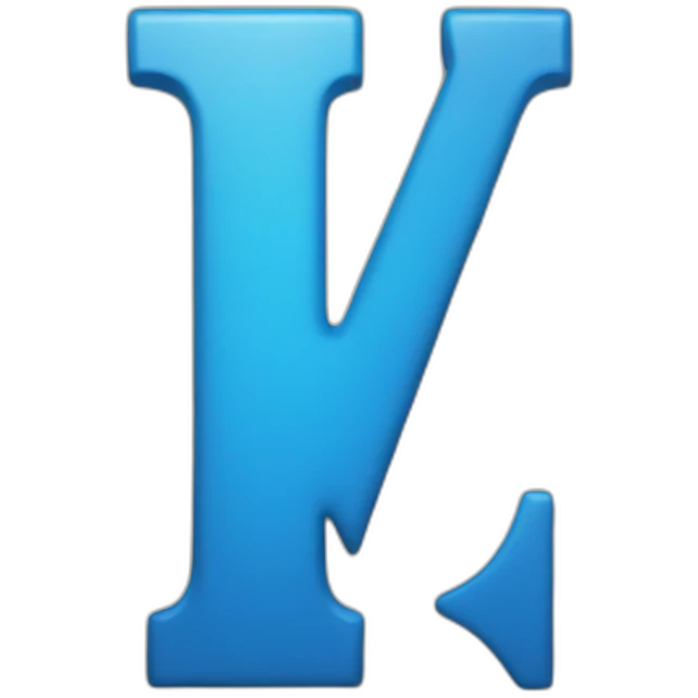 big blue W letter icon emoji