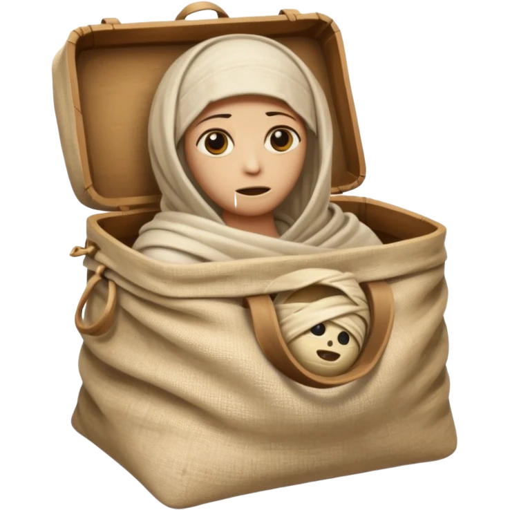 мумія в мішку emodji emoji