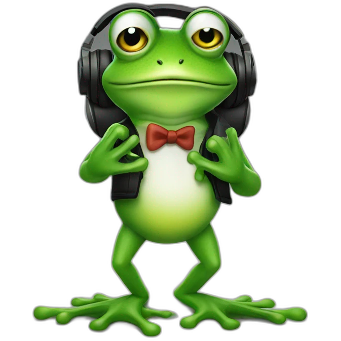 Dj frog emoji